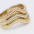 Bague vague en or tricolore 18k d'occasion