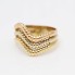 Bague vague en or tricolore 18k d'occasion