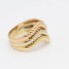 Bague vague en or tricolore 18k d'occasion