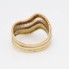 Bague vague en or tricolore 18k d'occasion