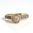 Bague rosette en or 18k d'occasion avec zirconias