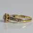 Bague rosette en or 18k d'occasion avec zirconias