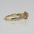 Bague rosette en or 18k d'occasion avec zirconias