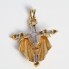 Pendentif croix et Christ en or bicolore 18k d'occasion