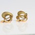 Boucles d'oreilles ovales en or 18k d'occasion avec turquoises