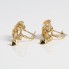 Boucles d'oreilles d'occasion en or 18 carats à motif végétal