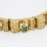 Bracelet en or 18 carats texturé avec trotteuse en émeraudes