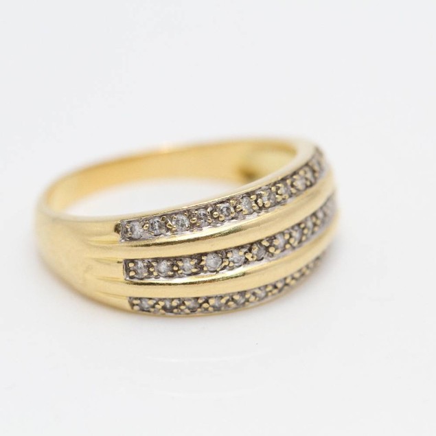Bague 3 anneaux en or 18k d'occasion...