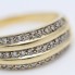 Bague 3 anneaux en or 18k d'occasion avec diamants