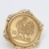 Pendientes moneda 10 francos de oro 18k con circonitas