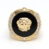 Chevalière style Versace en or 18k avec zirconias d'occasion