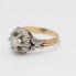 Anillo estilo vintage oro bicolor 18k con diamantes 2ª mano