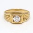 Solitaire en or 18 carats avec zircon cubique seconde main