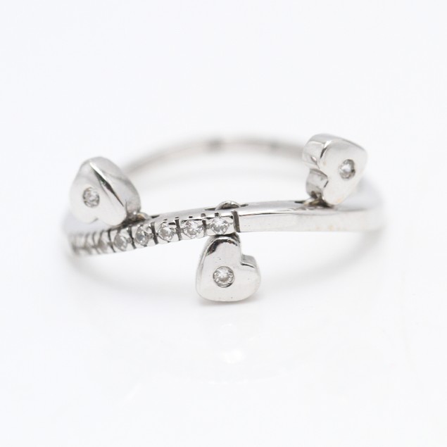 Bague d'occasion en or blanc 18...