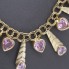 Collar cors d'or 18k amb circonites de segona mà