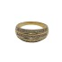 Bague 3 anneaux en or 18k d'occasion avec diamants