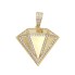 Pendentif en or 18 carats avec diamant et zircone seconde main