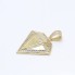 Pendentif en or 18 carats avec diamant et zircone seconde main
