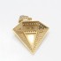 Pendentif en or 18 carats avec diamant et zircone seconde main