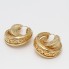 Boucles d'oreilles GRAZIELLA doubles en or 18 carats seconde main