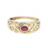 Bague tressée en or 18k d'occasion avec zirconias