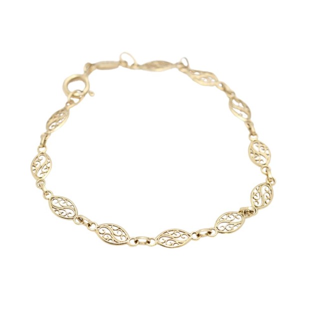 Bracelet en or 18k filigrane seconde...