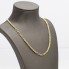 Cadena alternada semi hueca de oro 18k de segunda mano