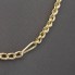 Cadena alternada semi hueca de oro 18k de segunda mano