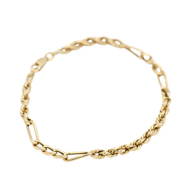 Bracelet alterné avec cordon plaqué...