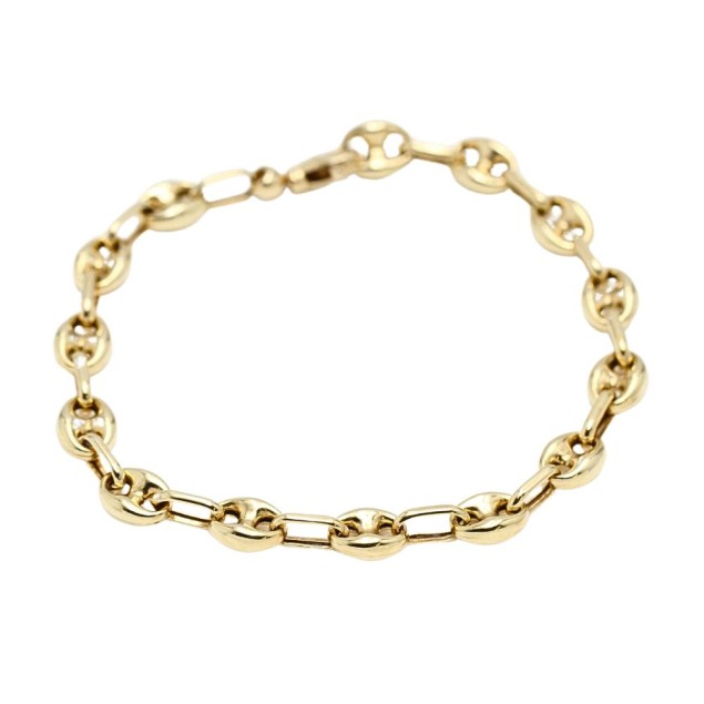 Bracelet grain de café semi creux en...
