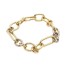 Bracelet alterné bicolore d'occasion en or 18k