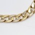 Bracelet gourmette d'occasion en or massif bicolore 18k