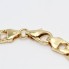 Bracelet gourmette d'occasion en or massif bicolore 18k