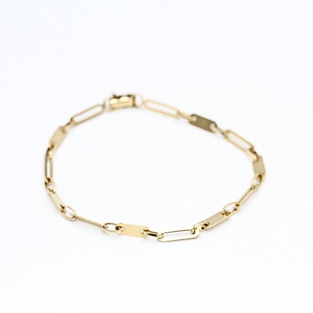 Bracelet alterné en or 18 carats...