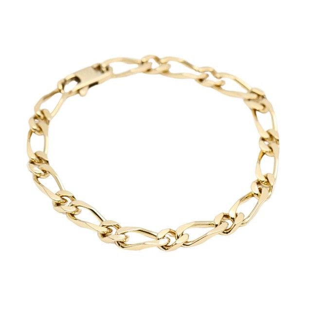 Bracelet alterné en or massif 18k...