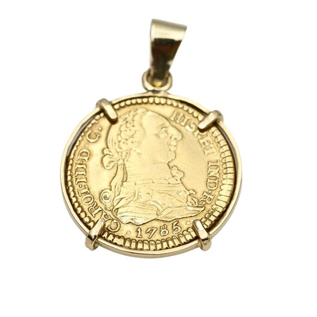 Pendentif pièce de monnaie en or 19k...