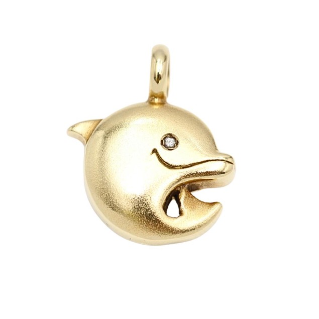 Pendentif dauphin en or 18k avec...