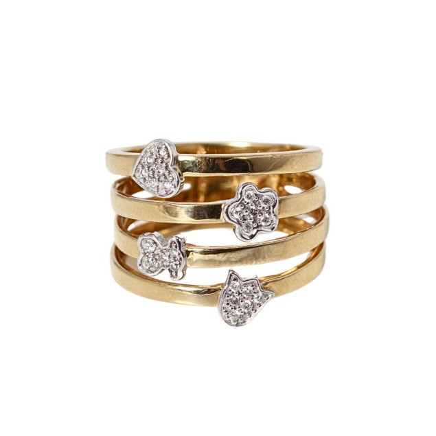 Anillo TOUS PUPPIES de oro 18k con...