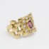 Anillo estilo panther de oro 18k con circonitas segunda mano