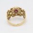 Anillo estilo panther de oro 18k con circonitas segunda mano