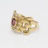 Anillo estilo panther de oro 18k con circonitas segunda mano