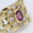 Anillo estilo panther de oro 18k con circonitas segunda mano
