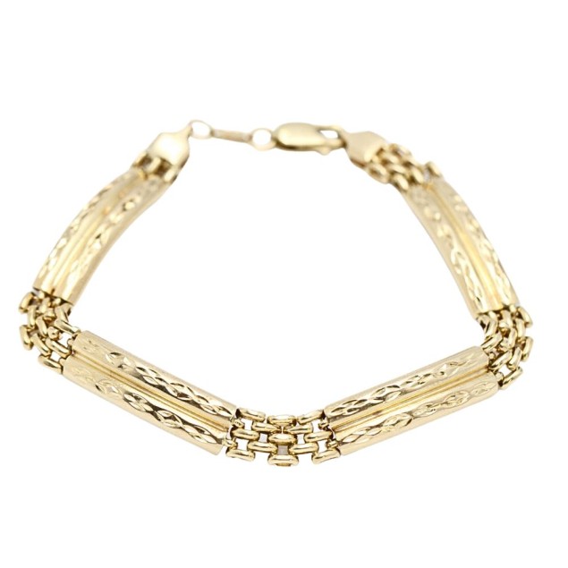 Bracelet alterné or 18 carats pour la...