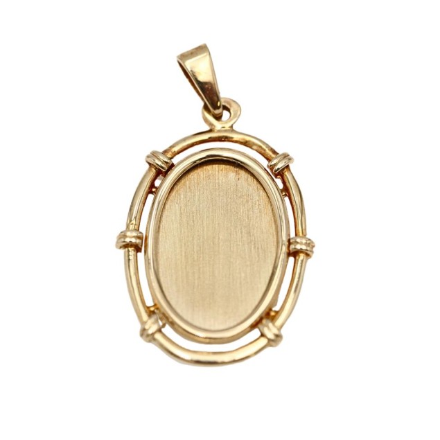 Pendentif ovale en or 18k seconde main