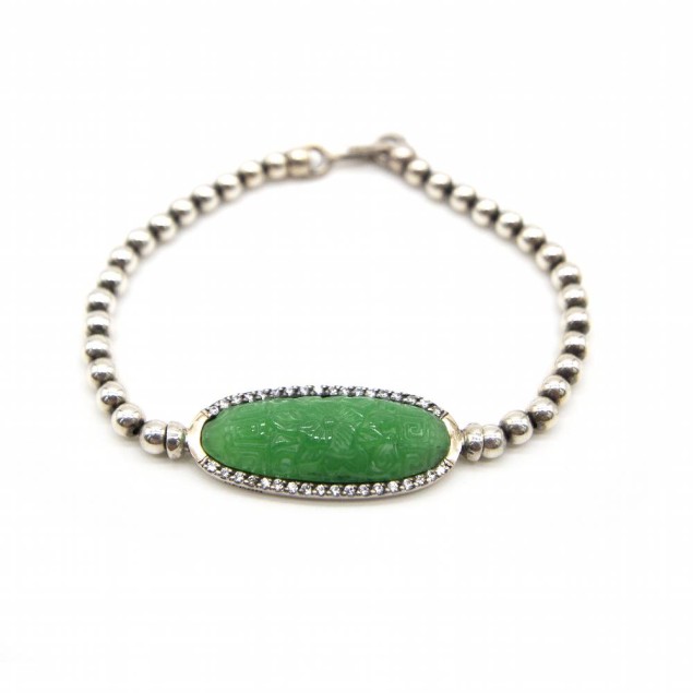 Bracelet PEKAN en or jaune, argent et...
