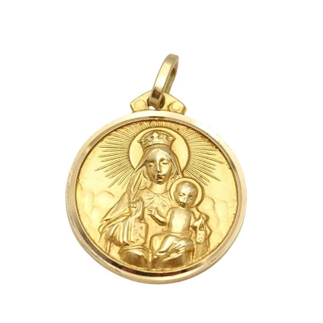 Médaille du scapulaire en or 18k...