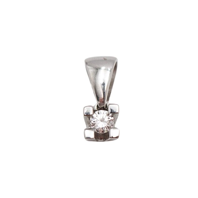 Pendentif solitaire en or 18k avec...