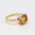 Anillo de oro 18k con citrinos y diamantes de segunda mano