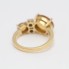 Anillo de oro 18k con citrinos y diamantes de segunda mano