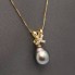 Collar de oro 18k con perla australiana y diamantes